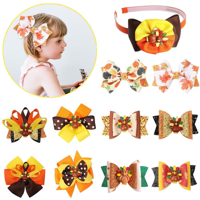 Wholesale Children's Bow Hairpin Ribbed Ribbon JDC-HD-Danz001