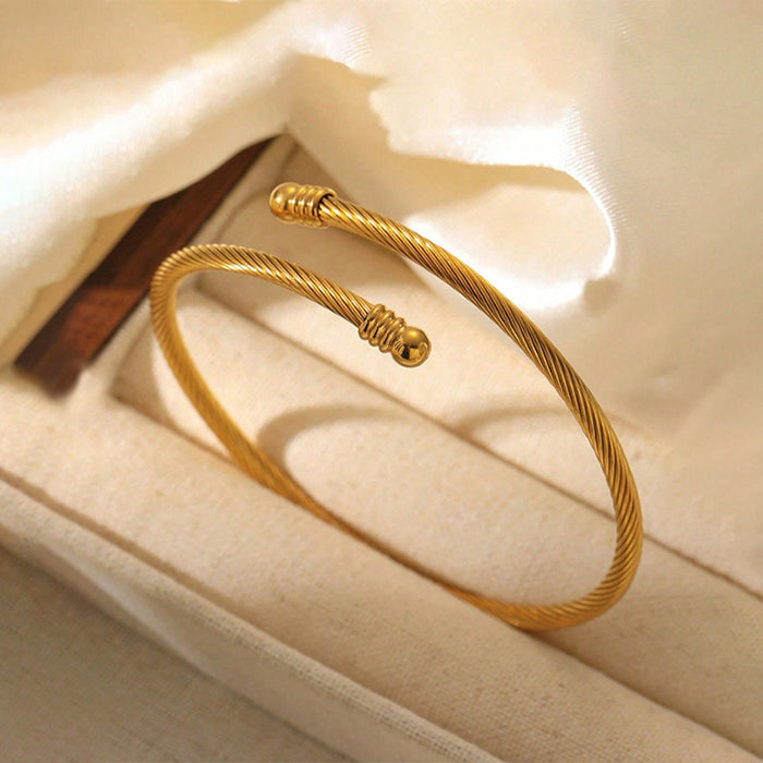 Wholesale Titanium steel wide-face spring open bracelet