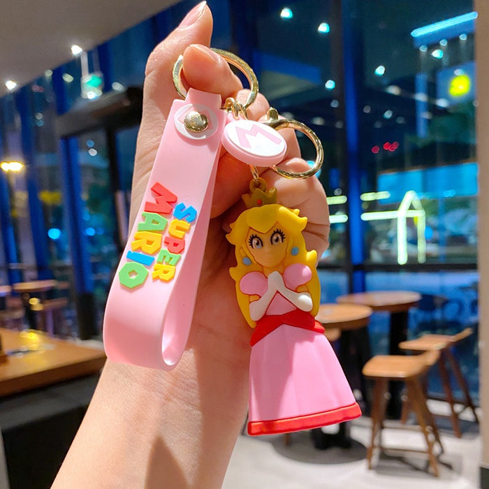Wholesale Cartoon Princess Silicone Keychain Decorative Bag Charm MOQ≥2