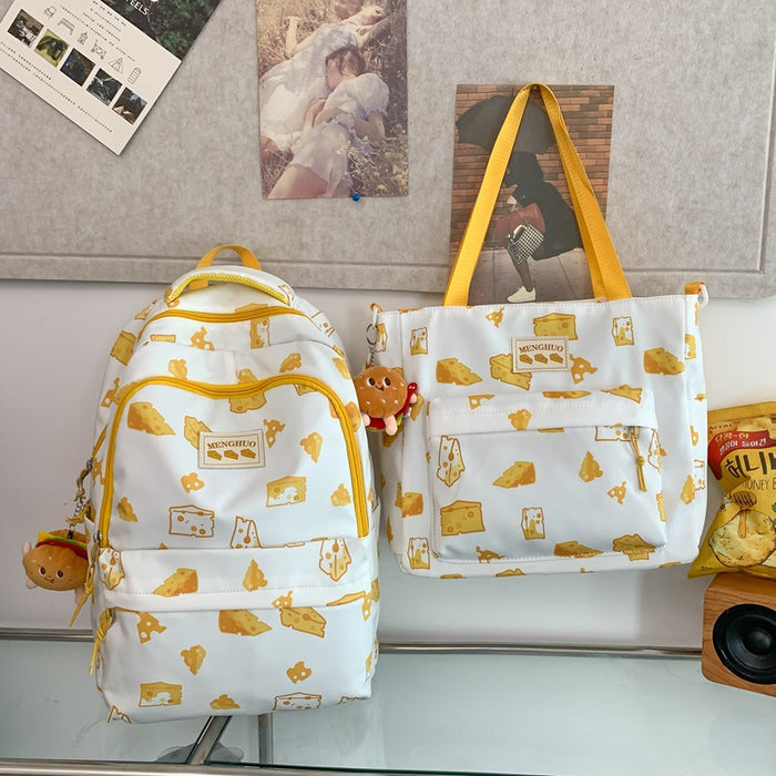 Wholesale Graffiti printed bear student schoolbag