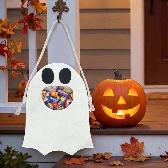 Wholesale Cloth  Ghost Candy Bag DIY Treat Pouch For Kids