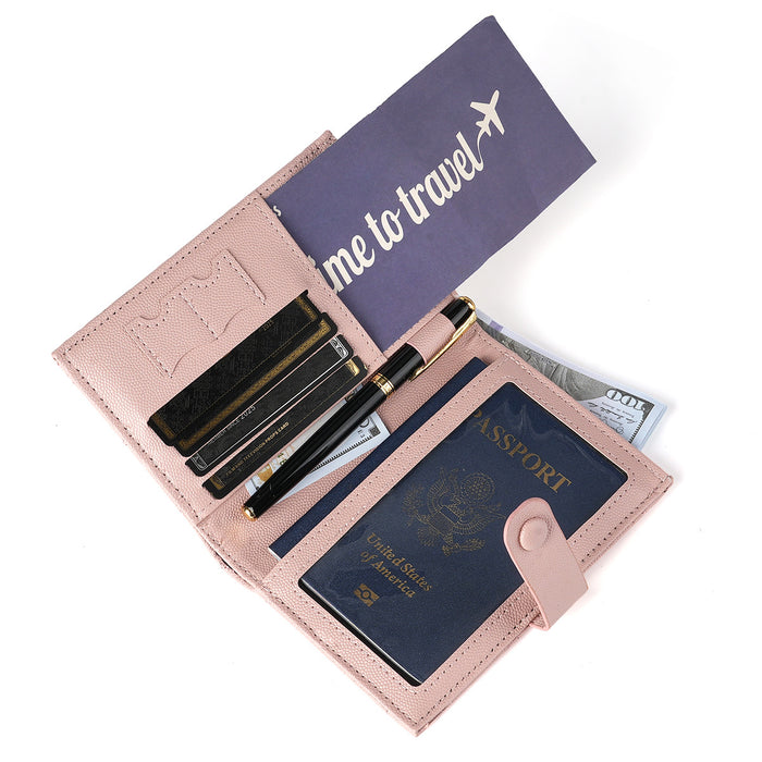 Wholesale Chic Style Black PU Passport Holder Wallet for Women Fashion Accessory Gift