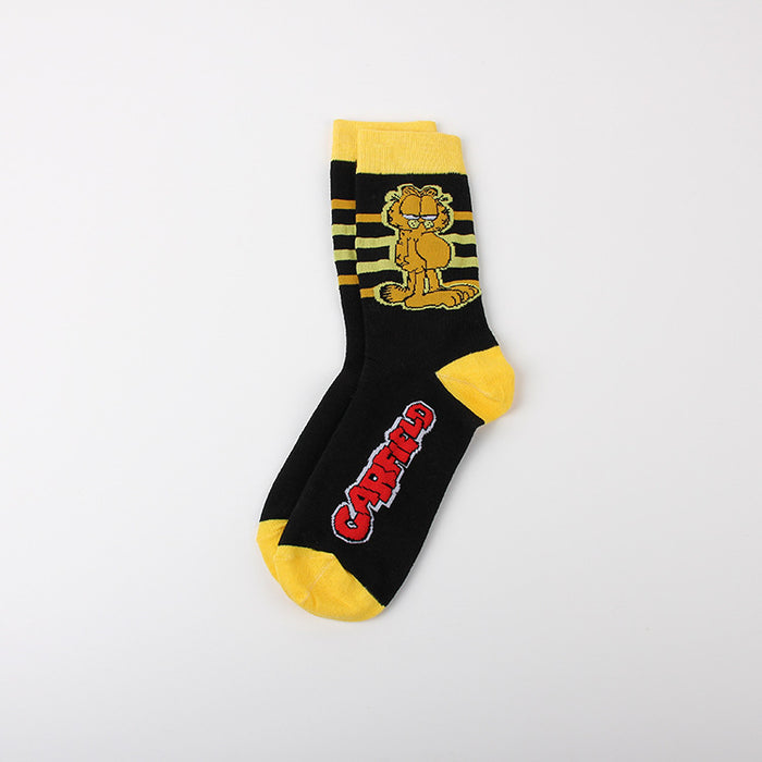 Wholesale Leisure Sports Jacquard Four Seasons Youth Women Cotton Couple Middle Socks Men Trendy Socks Long Socks