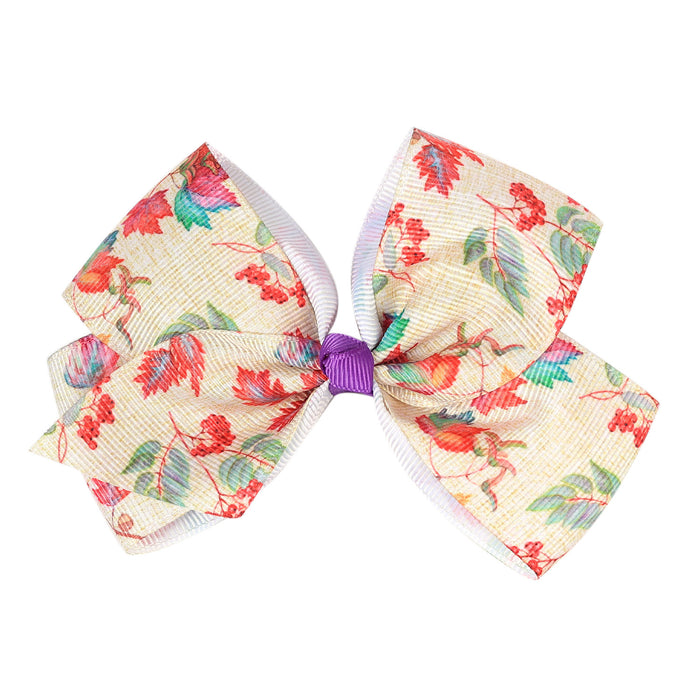 Wholesale Halloween Pumpkin Series Printed Bow Hairpin JDC-HC-QiuN016