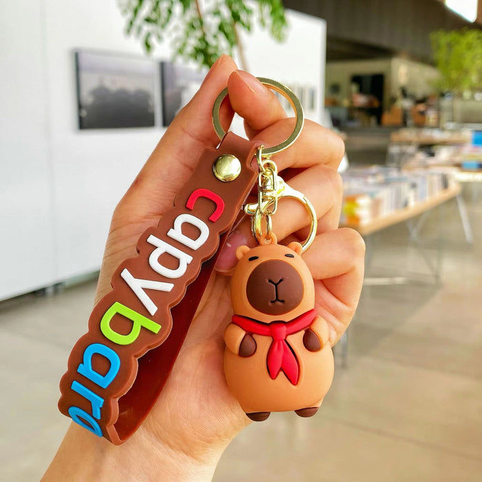 Wholesale Capybara bubble blowing keychain cute little capybara pendant car bag pendant