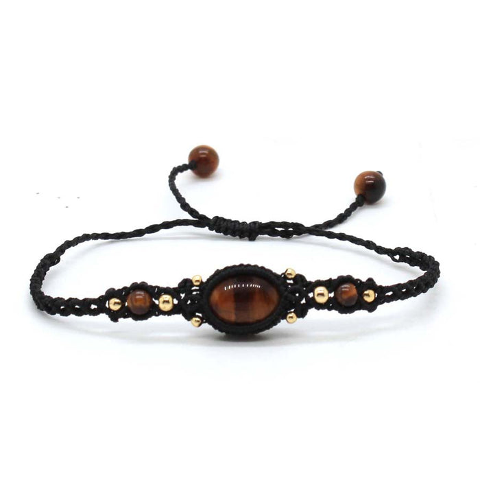 Wholesale Minimalist Amethyst Gemstone Bracelet Oval Braided Stretchable Design Everyday Jewelry Accessory For Women Boutique Resale Gift