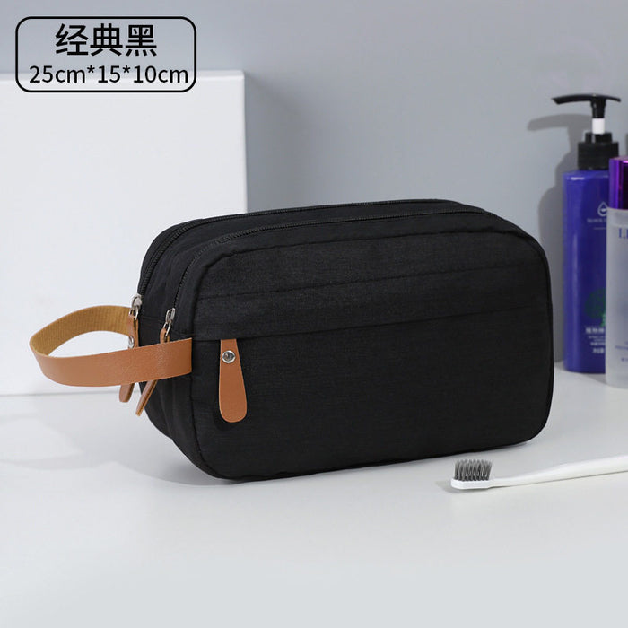 Wholesale Stylish Men S Travel Toiletry Bag Large Capacity Double Layer Portable Oxford Cloth Organizer