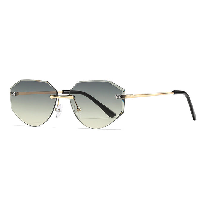 Wholesale Personalized diamond shaped high-end sunglasses, new borderless sunscreen street photography, light luxury style sunglasses