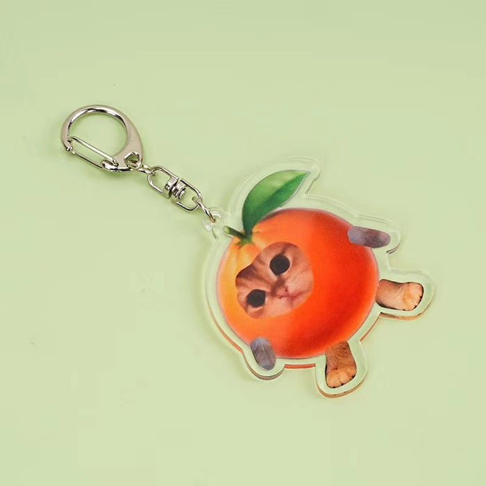 Wholesale Acrylic Banana Cat Cartoon Keychain JDC-KC-QiTong001