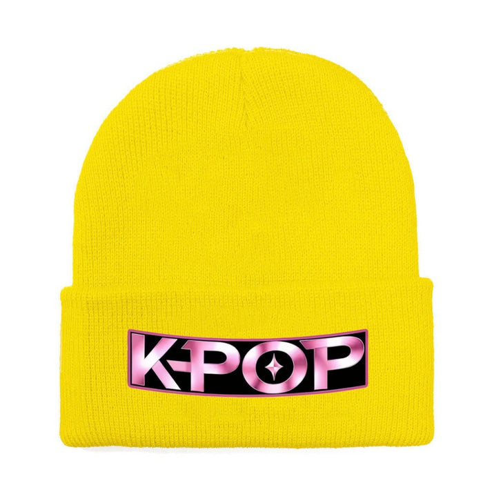 Wholesale Kpop style cartoon knitted hat beanie outdoor warm hat