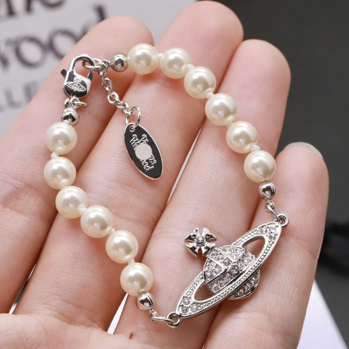 Wholesale Pearl necklace classic collarbone chain with micro inlaid diamonds