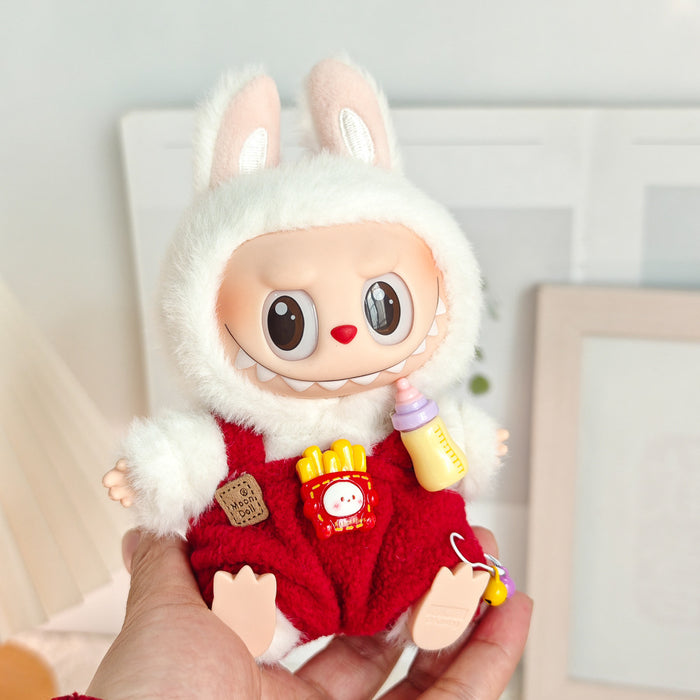 Wholesale Sitting 15cm Party Clothes Mini Doll Clothes Sweet Pink Strap Pants