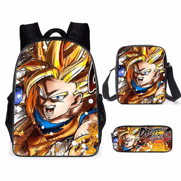 Wholesale New Style Anime Dragon Ball Backpack Primary and Secondary School Students School Bag Shoulder Bag Pencil Case Three-piece Set JDC-BP-Shangl005