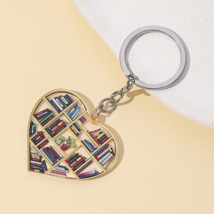 Wholesale Graduation Season Book Love Wooden Keychain JDC-KC-RongR012