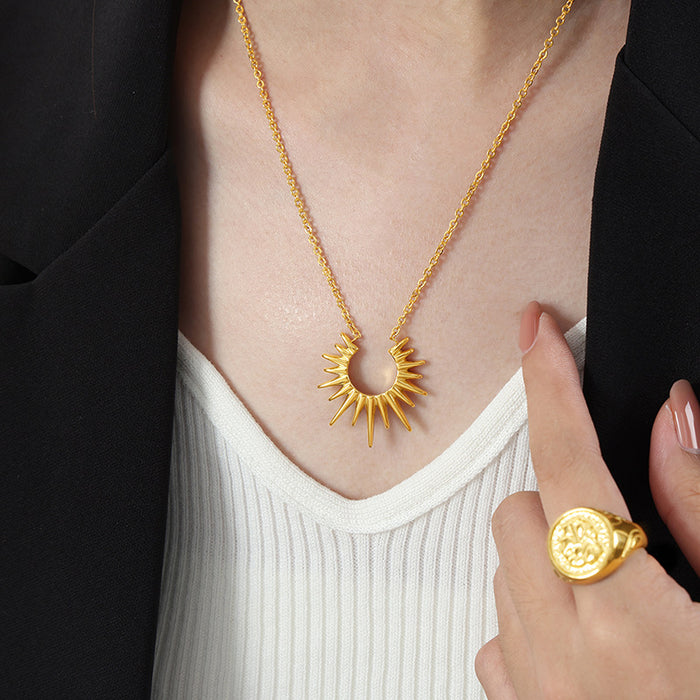 Wholesale Titanium Steel Gold Plated Necklace Style Unisex Jewelry
