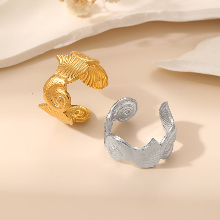 Wholesale Ocean &  Beach Style: Starfish Open Bangle and Floral Stainless Steel Ring