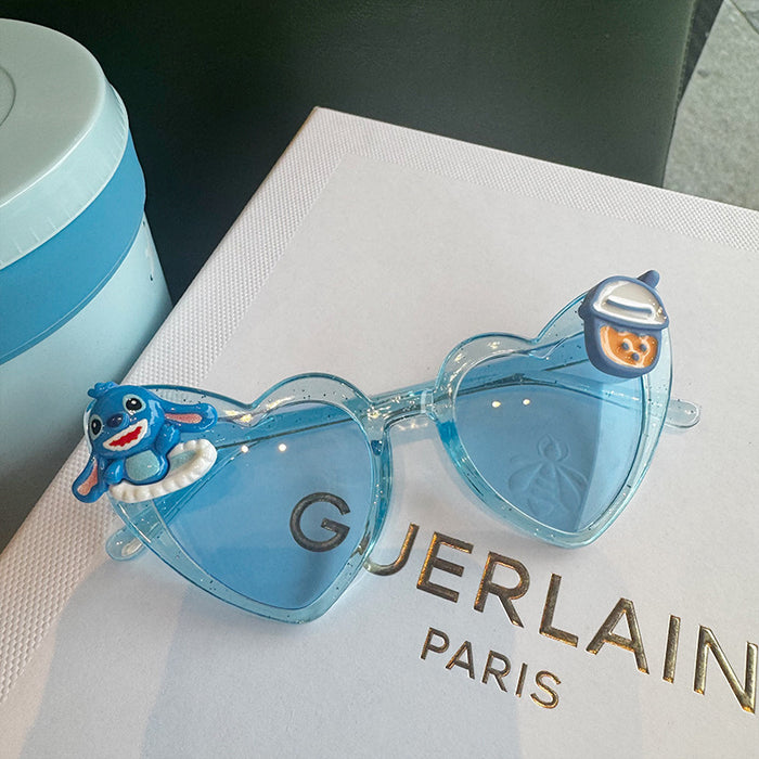 Wholesale Cute Cartoon Puppy Sunglasses Girls UV Protection Cute Super Cute Baby Glasses Little Girl Soft Leg Silicone