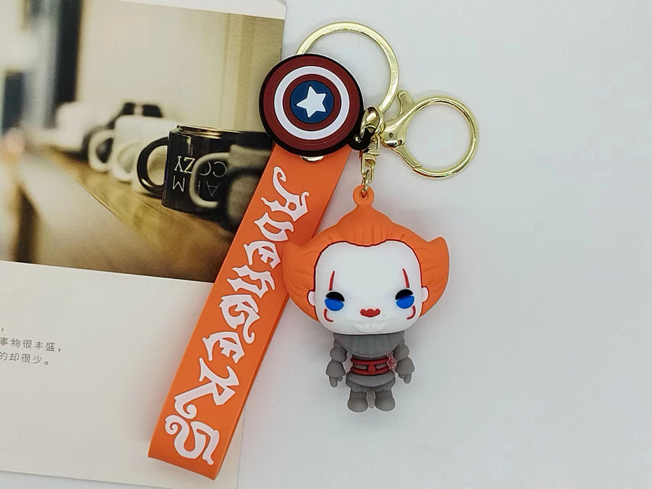 Wholesale New Creative Cartoon  Clown Keychain Pendant Bag Car Keychain Accessories Gift