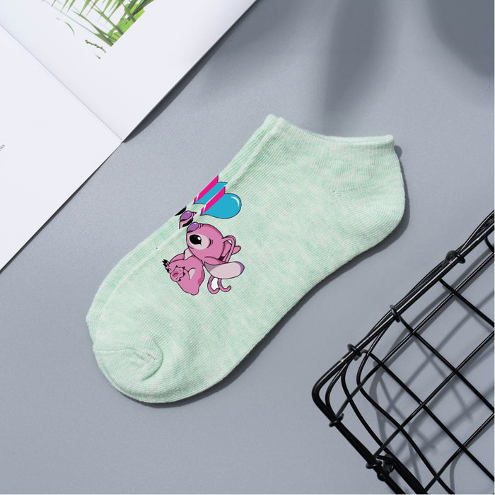 Wholesale Cartoon Simple Breathable Short Style Multi-color Cotton Crew Socks JDC-SK-WuDM001