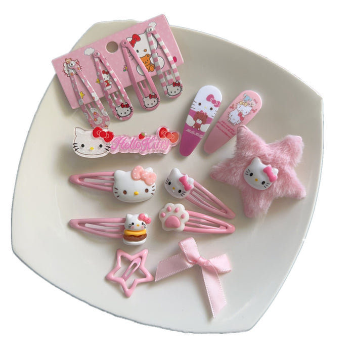 Wholesale  hairpin set  cute hello kitty hair accessories suit BB clip bangs clip