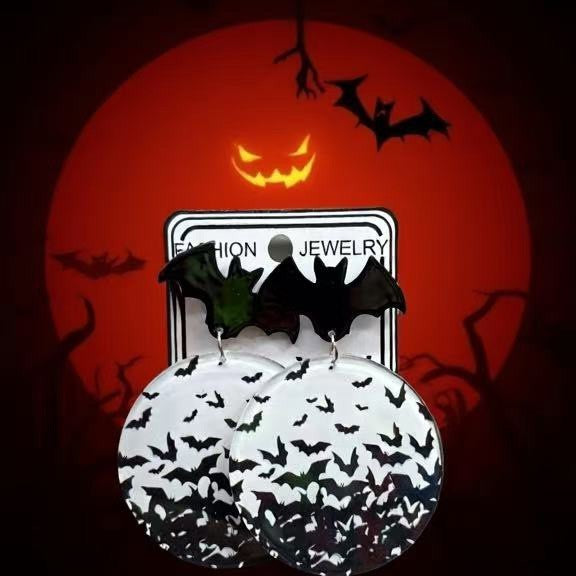 Wholesale Acrylic  Cartoon Earrings - Skull Cowboy Pumpkin Ghost Face Fashion Accessory MOQ≥2