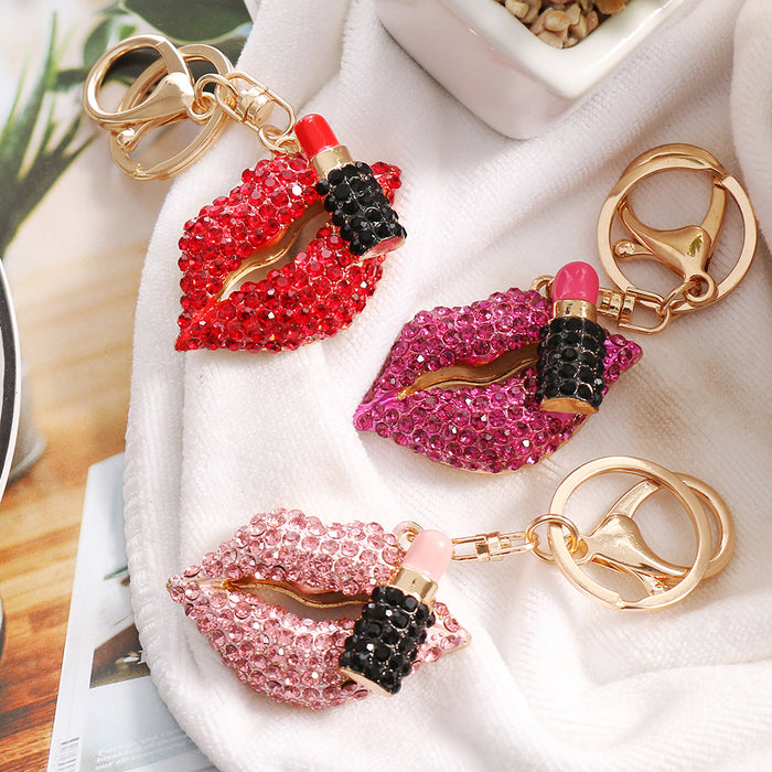 Wholesale Diamond Lip Alloy Keychain JDC-KC-ChaoK042