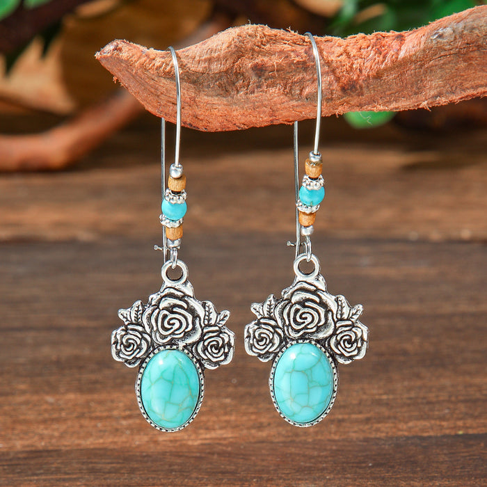 Wholesale Bohemian Vintage Drop Alloy Earrings Women' s Fashion Jewelry Accessory MOQ≥2