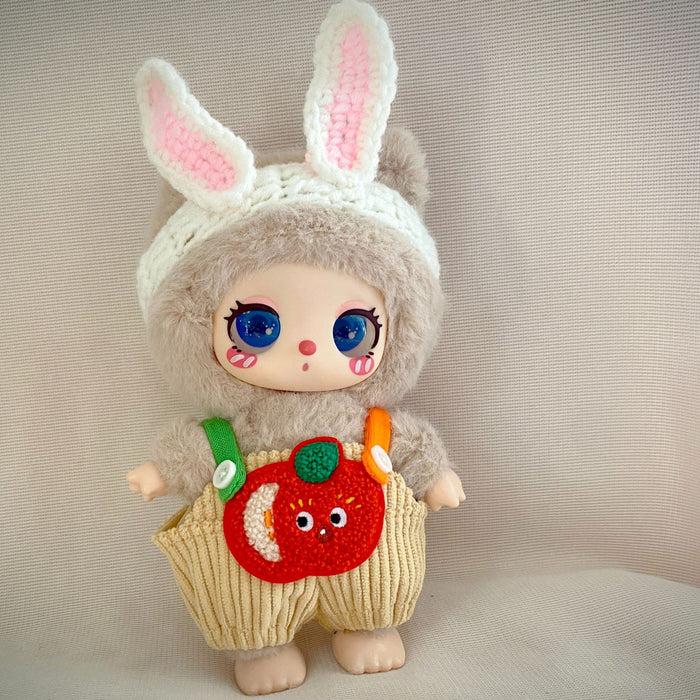 Wholesale Plush Doll Pendant Orange Overalls Little Yellow Hat Best-Selling Cartoon Doll Clothes Internet Celebrity Versatile Clothes