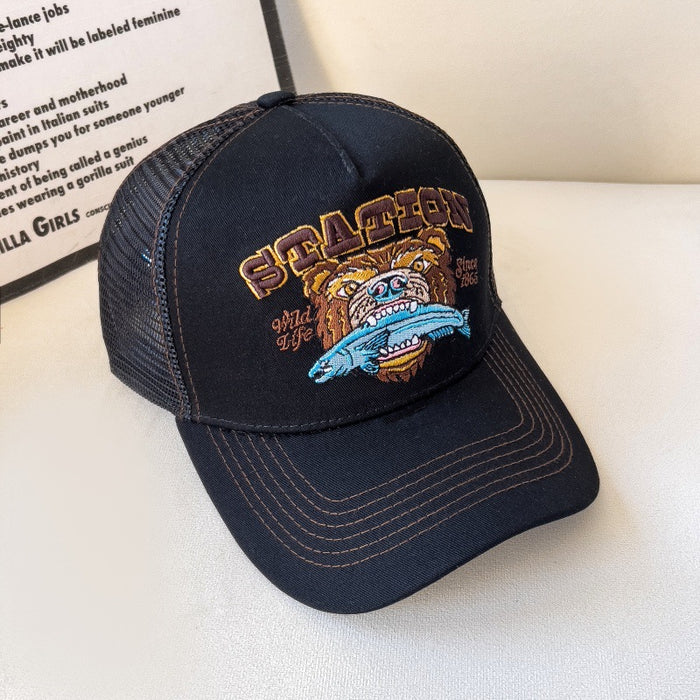 Wholesale Baseball Cap Hip-Hop Mesh Breathable Large Brim Peaked Cap for Adults