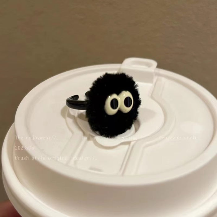 Wholesale Plush ring, niche design, cartoon and funny, index finger ring, fashionable and personalized ring