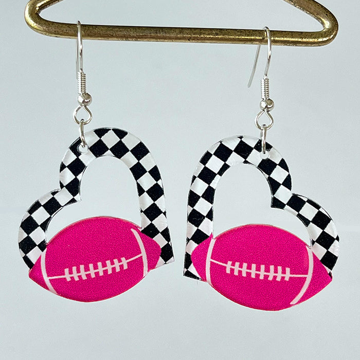 Wholesale Pink Christmas Acrylic Earrings JDC-ES-HeYi098