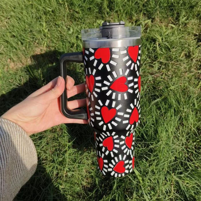 Wholesale Valentine' s Day Themed 40oz Insulated Car Cup with Handle 304 Stainless Steel MOQ≥2