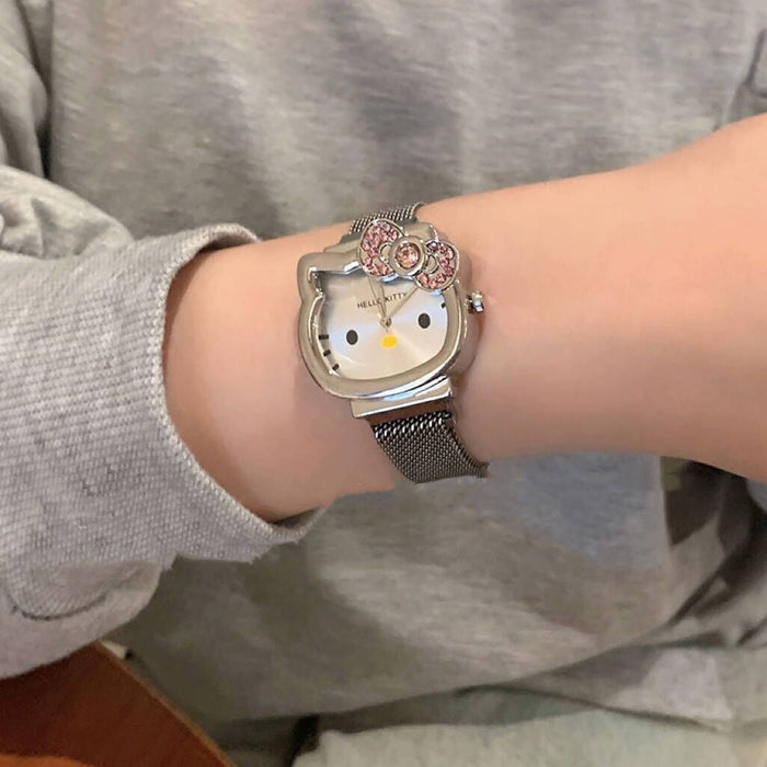 Wholesale watch diamond bow magnet strap cute cartoon girl student watch