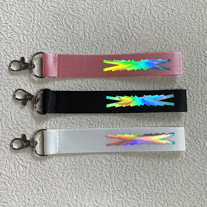 Wholesale Laser Nylon Mobile Phone Rope Name Tag Keychain JDC-KC-NaiS002