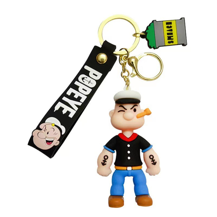 Wholesale Cartoon Anime Keychain Three-dimensional Soft Plastic Doll Pendant JDC-KC-NLu036