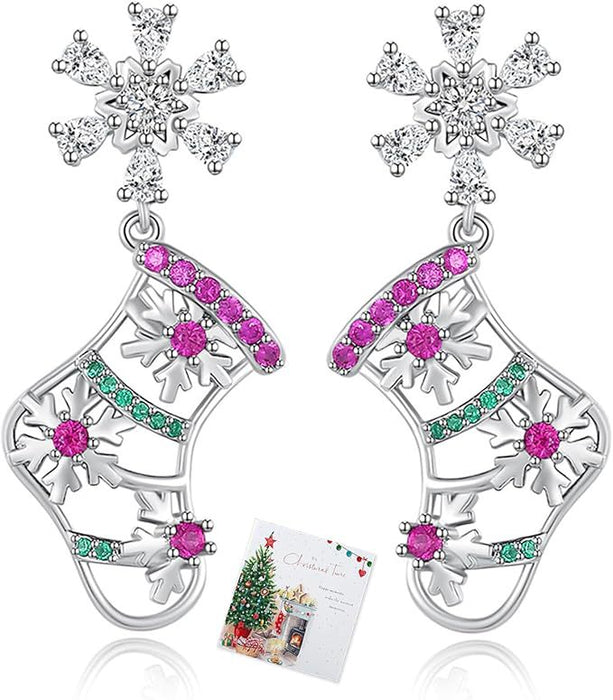 Wholesale Christmas Tree Five-Pointed Star Earring Sweet and Gentle Christmas Earrings