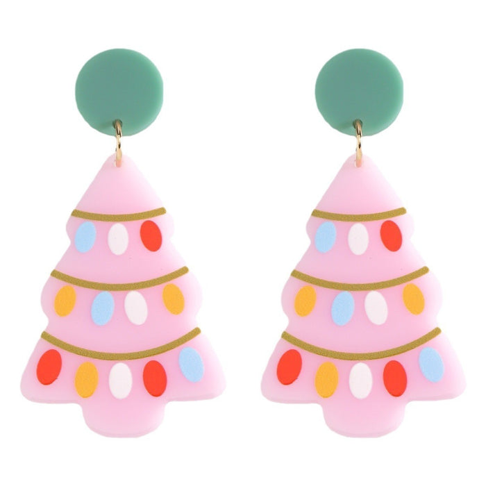 Wholesale  Christmas Tree Holiday Earrings Christmas Star Acrylic Sheet Earrings