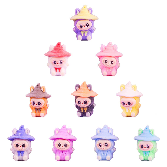 Wholesale Flocked Cross-Dressing Rabbit  Cute Doll Resin Crafts Desktop Ornaments Live Broadcast