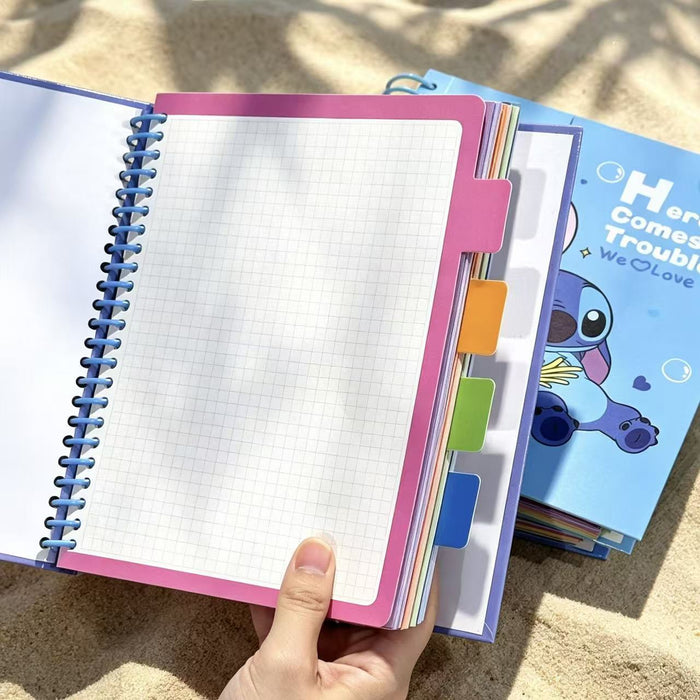 Wholesale 4pcs A5 Spiral Notebook Refillable Cute Journal Student Notebook
