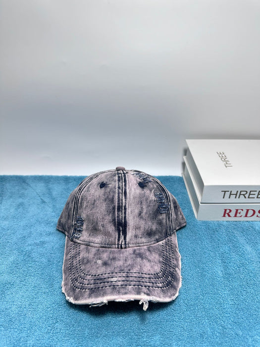 Wholesale Fashionable retro vintage washed hole soft top baseball cap, outdoor sun protection and shading duckbill cap