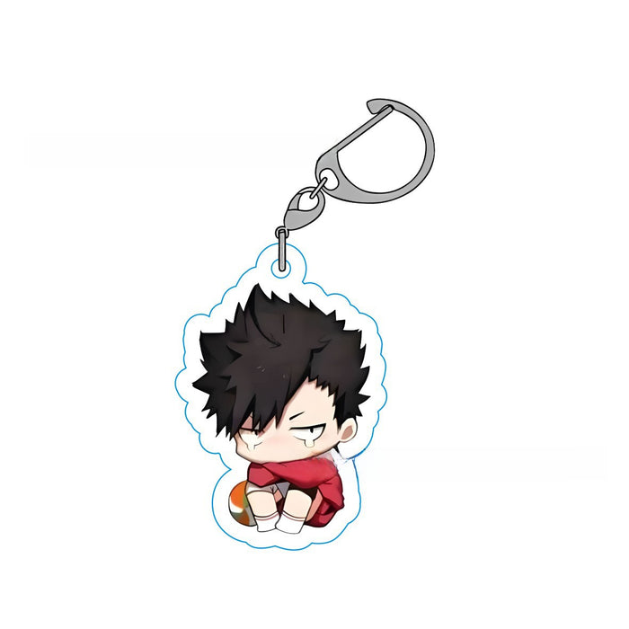 Wholesale schoolbag pain bag anime ornaments acrylic keychain pendant