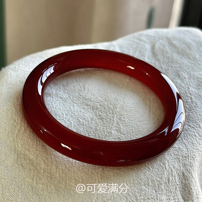Wholesale New high-quality round bar fashionable deep red agate bracelet