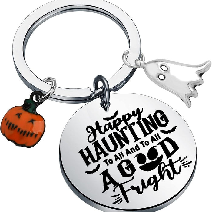 Wholesale Halloween Ghost Stainless Steel Keychain JDC-KC-JinZ009