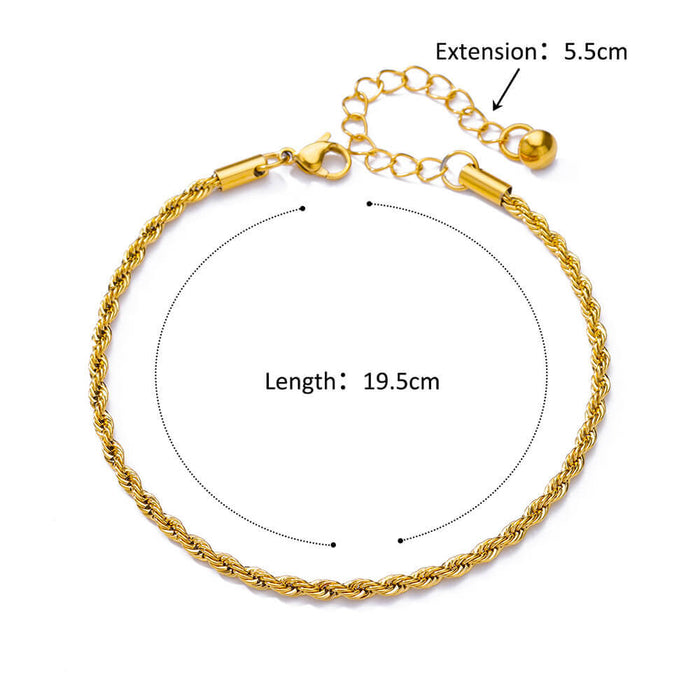 Wholesale Stainless Steel Anklet Geometric Figaro Chain Jewelry Accessory