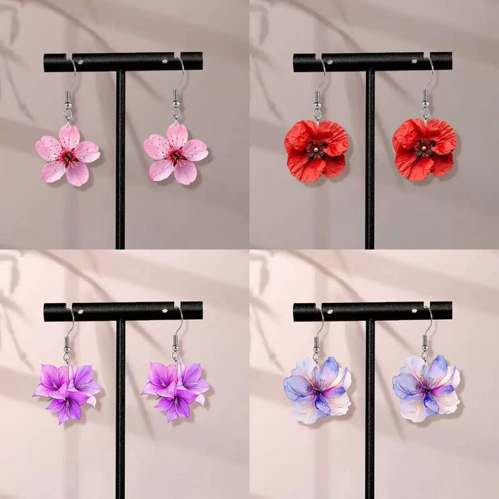 Wholesale Trendy Acrylic Flower Earrings Spring Fashion Jewelry Accessory MOQ≥2