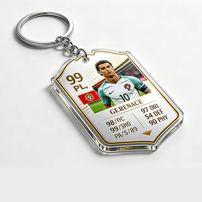 Wholesale 2pcs World Cup Shield Shape Football Star Acrylic Keychain