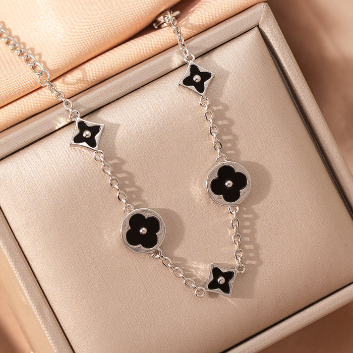 Wholesale Women's Four-Leaf Clover choker necklace Earrings Bracelet Set