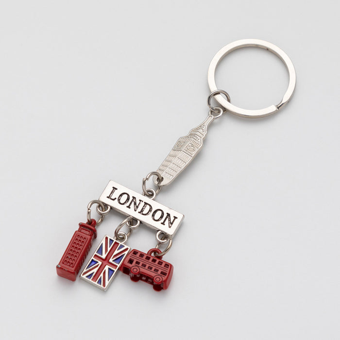 Wholesale  Keychain Cartoon  Double-decker bus  Cute Keychain