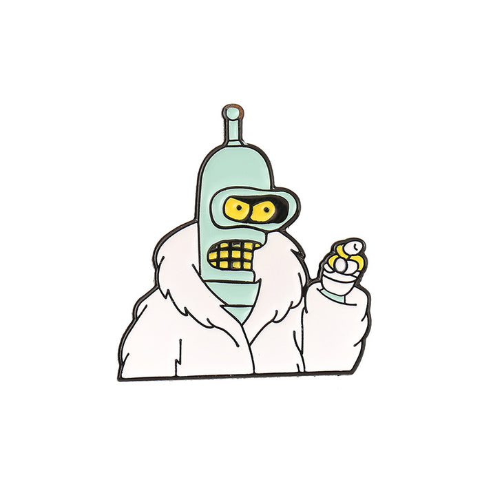 Wholesale Electroplated Metal Cartoon Brooch Futurama Bender Bo Horseman Design Casual Decorative Fashion Accessory For Bags Hats ets