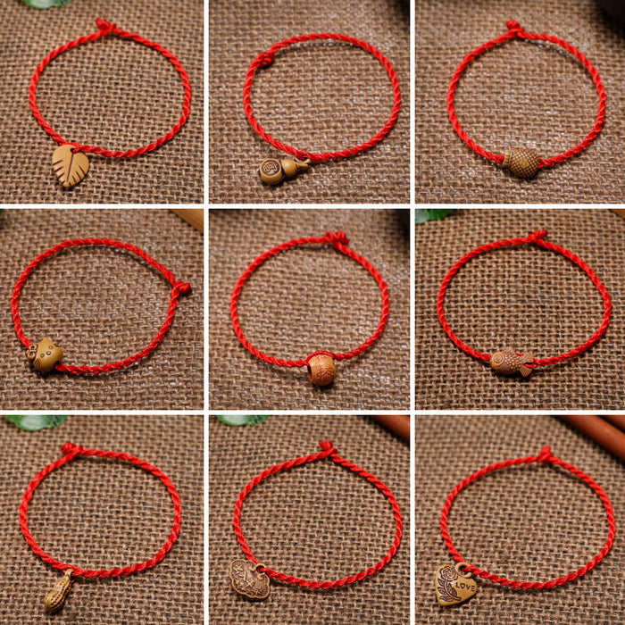 Wholesale Red rope bracelet, red rope woven bracelet